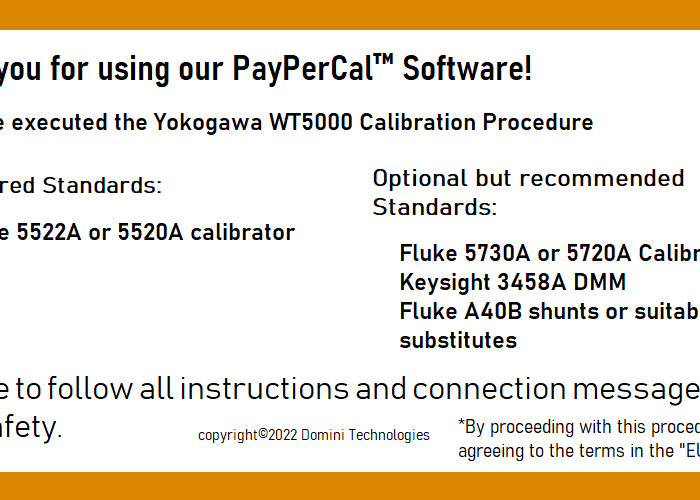 Yokogawa WT5000 Automated Verification Software